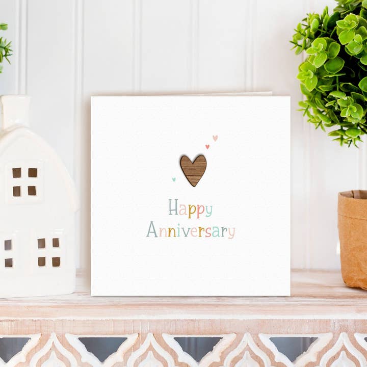 Carte d'anniversaire de cœur heureux pour la vente par KDee Designs