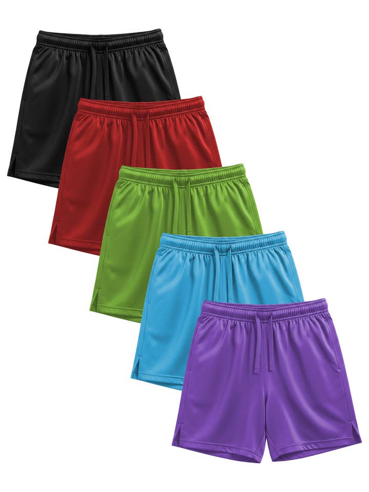 I-Wear Brands - Wholesale Athletic shorts – Kids - 3, 4, 5, Pack Boy's Basketball Shorts With Pockets34