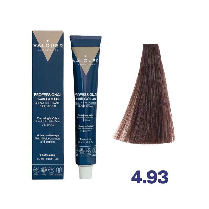 Creme Colorante Vplex 4.93 Chocolate Intenso - 60 ml por atacado de Valquer Laboratorios