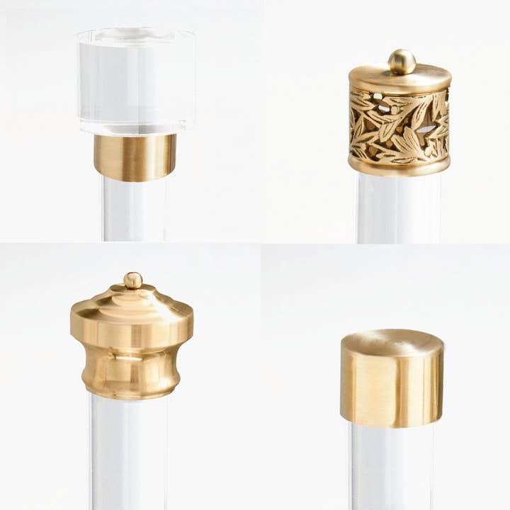 Curtain Rod Finials for Lucite Lucite Drapery Rods for wholesale by LuxHoldups