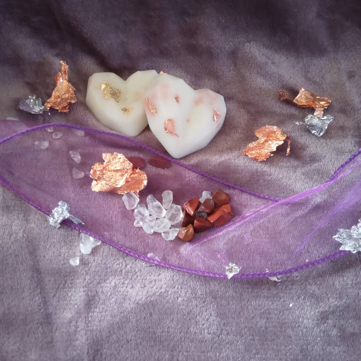 Rose Gold infused Diamond Heart Wax Melt (Paraffin or Soy ) for wholesale by How Nature Made It