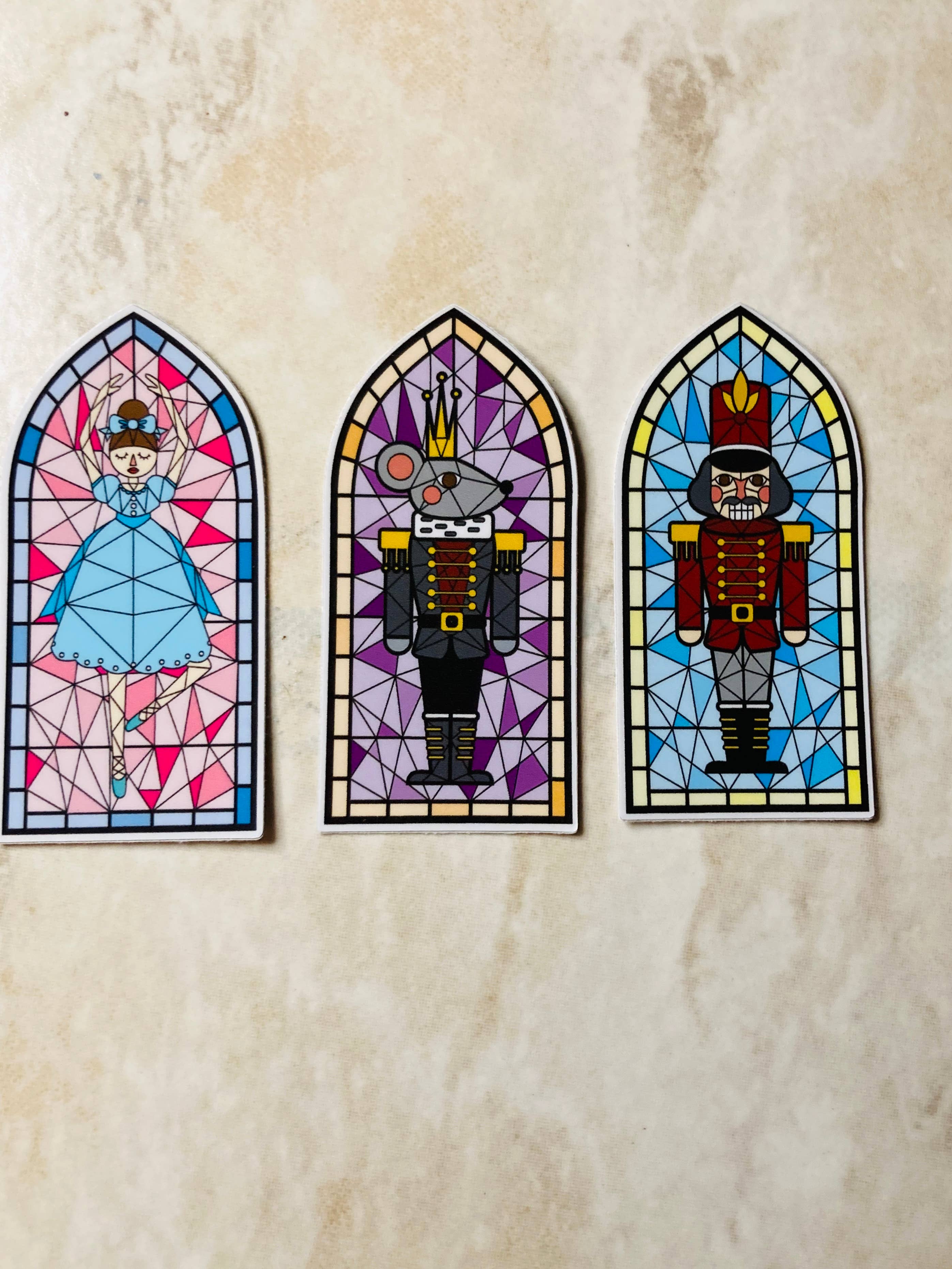 Denali & Co. - Wholesale Sticker - Nutcracker, Clara, Rat, Stained Glass Christmas Sticker7