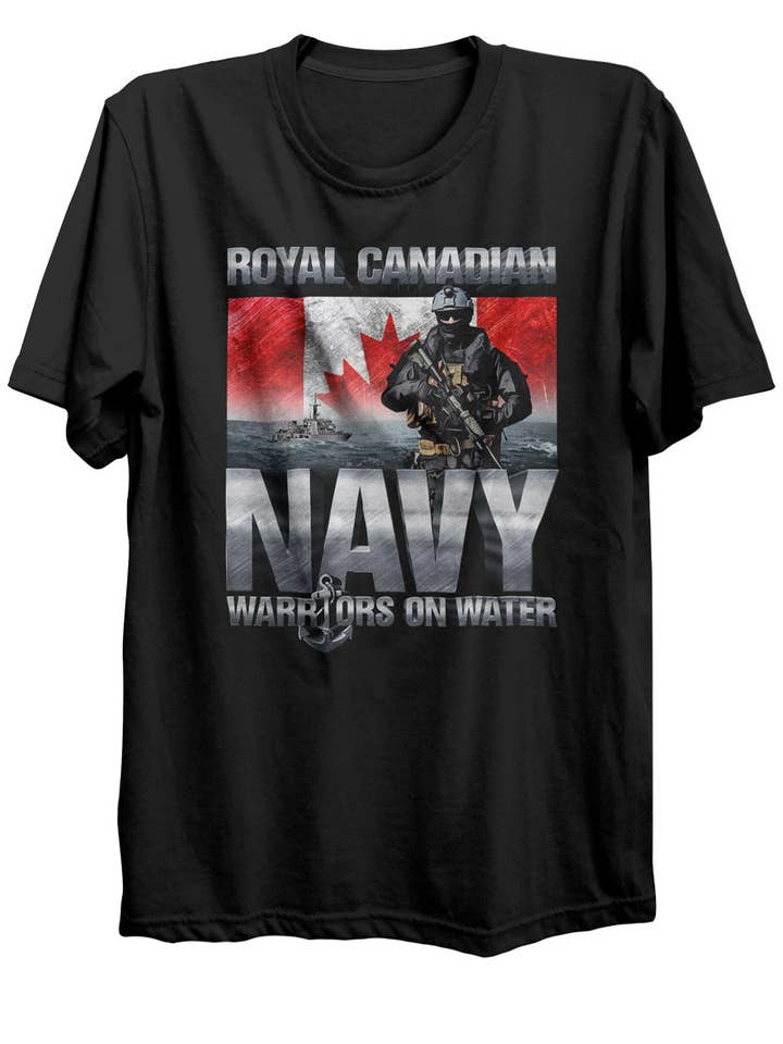 Warriors on Water Navy T-Shirt for wholesale by Canada for Victory