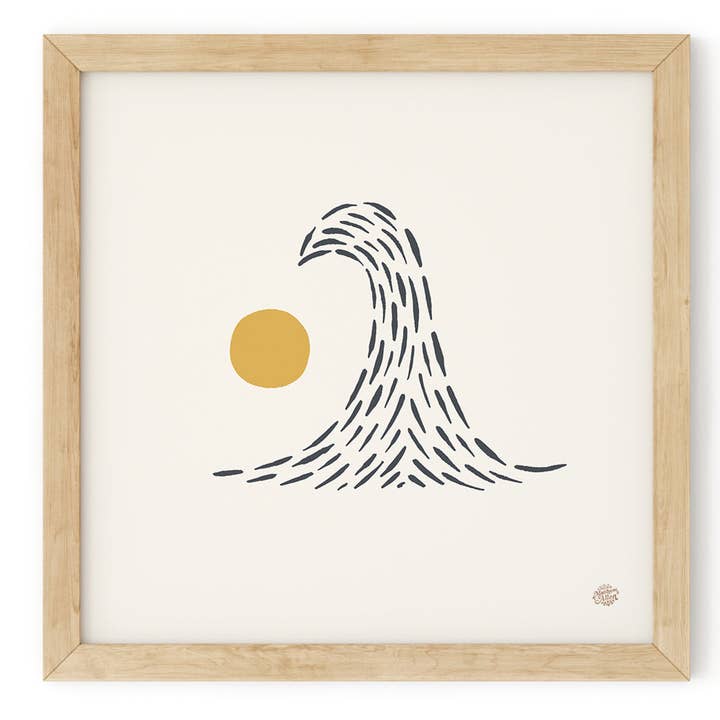 Surfing Art Print "Wategos" for wholesale by Matthew Allen Art