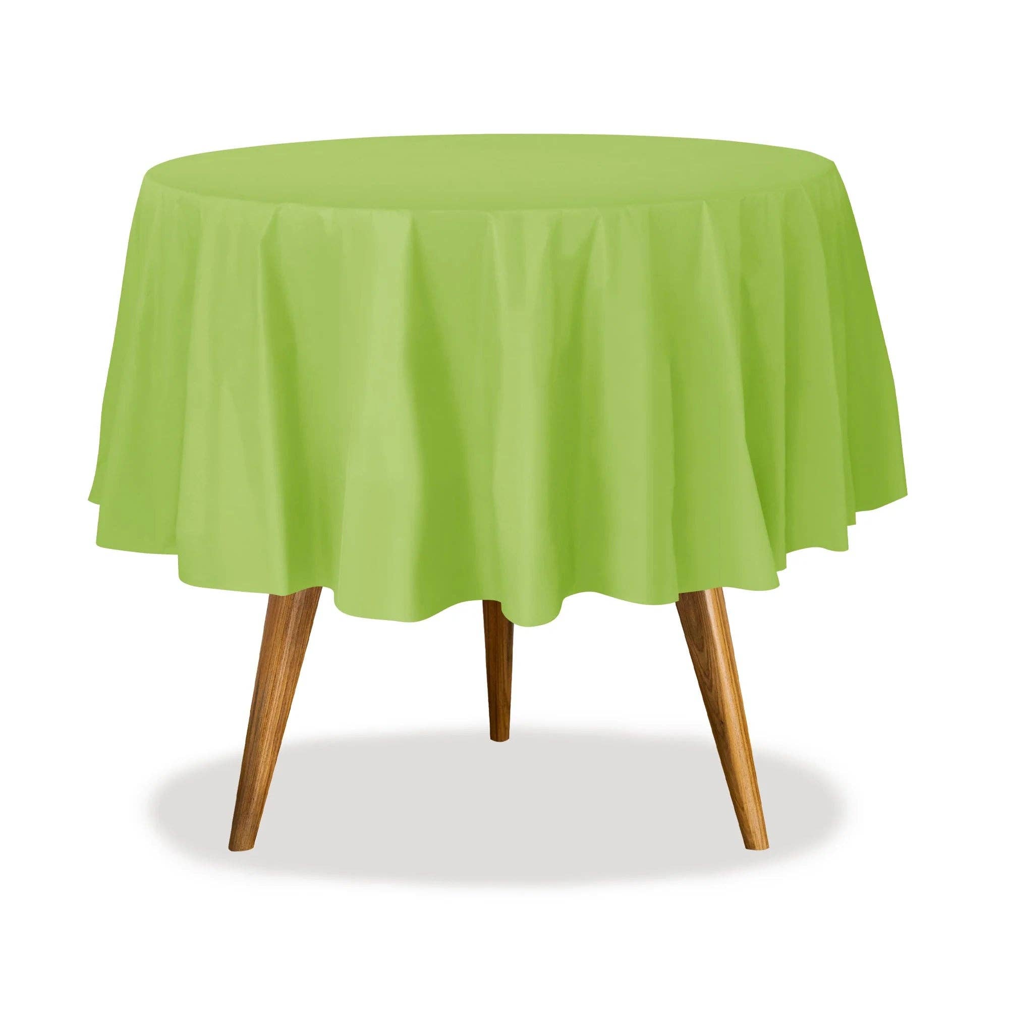 EcoQuality - Wholesale Tablecloth - 84" Round Tablecover – Stylish Disposable in Vibrant Colors2