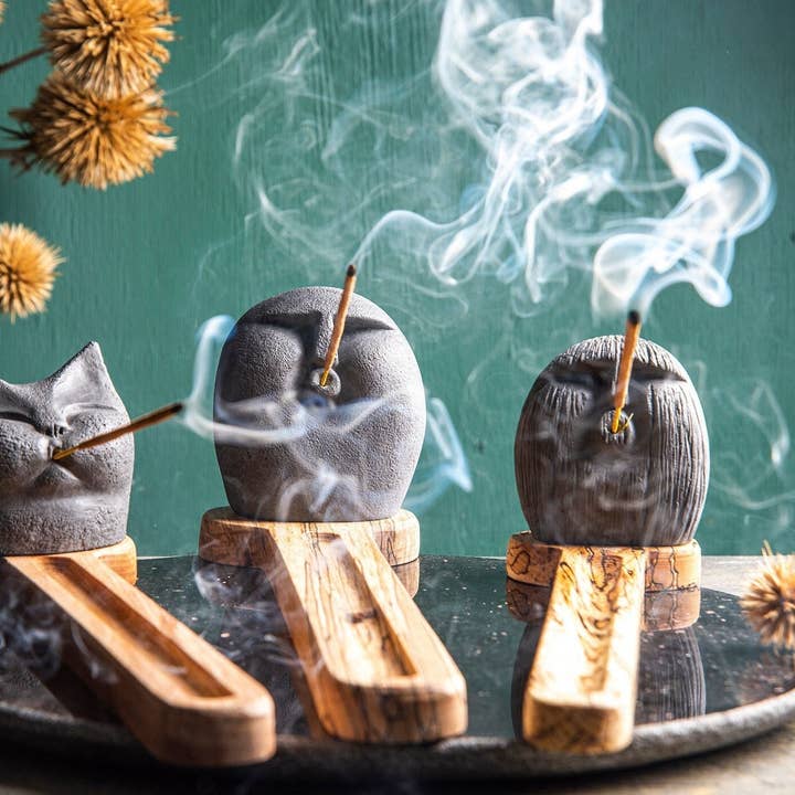 Troy Touch - Wholesale Incense Holder - Set of 3 Handmade Incense Stick Holder, Incense Holder with