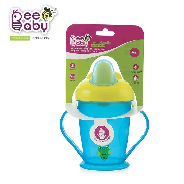 Beebaby - Wholesale Drinking Glass/Cup - Kids & Baby - Beebaby Twin Handle Sipper Double Colour 180ml / 6oz.5