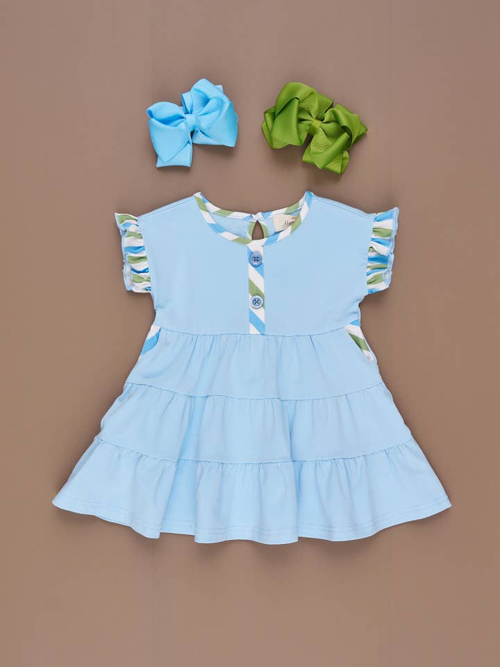 Marie Nicole Clothing - Wholesale Mommy & Me Sets - Mom & Me Tropical Twist Tiered Dress