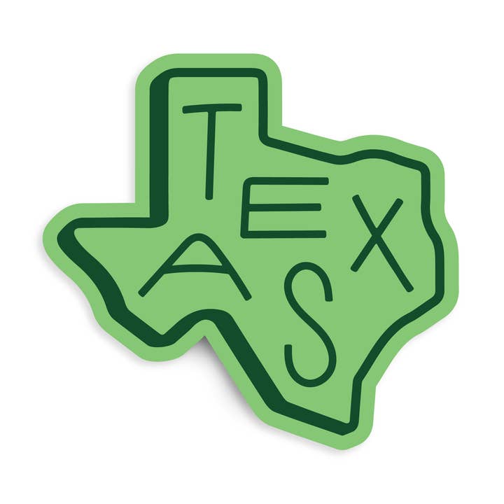 Texas Sticker Green Western Vinyl for wholesale by Yonder Goods
