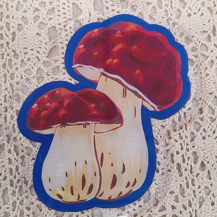 Pilz Rot Duo Bruchsicherer Acrylanhänger für den Großhandel von Nattosoup Studio