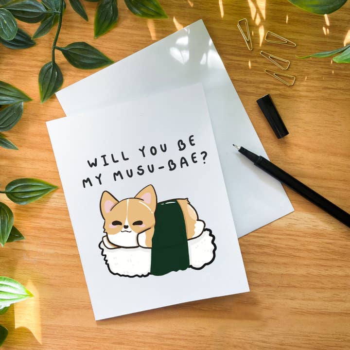 Will You Be My Musu-bae? Greeting Card for wholesale by Single Sploot