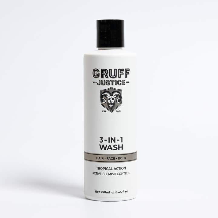 Active Man 3-in-1 Body Wash for wholesale by Gruff Justice