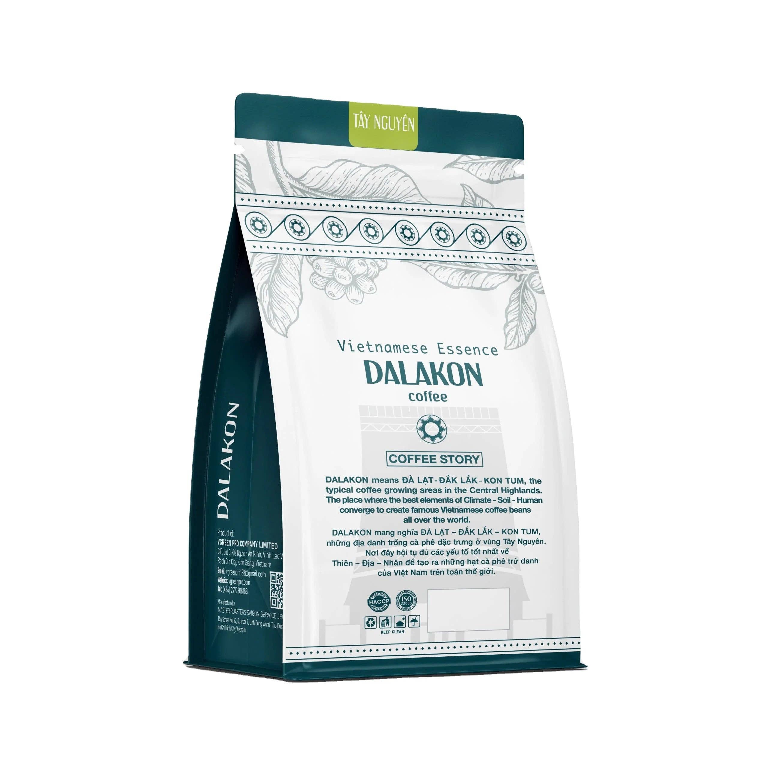 Volcanic Cult - Wholesale Coffee Beans - Vietnam DALAKON Whole Bean Robusta & Arabica Coffee, 0.25kg Best Quality. 24 Months Shelf Life. Tasty Drink From1