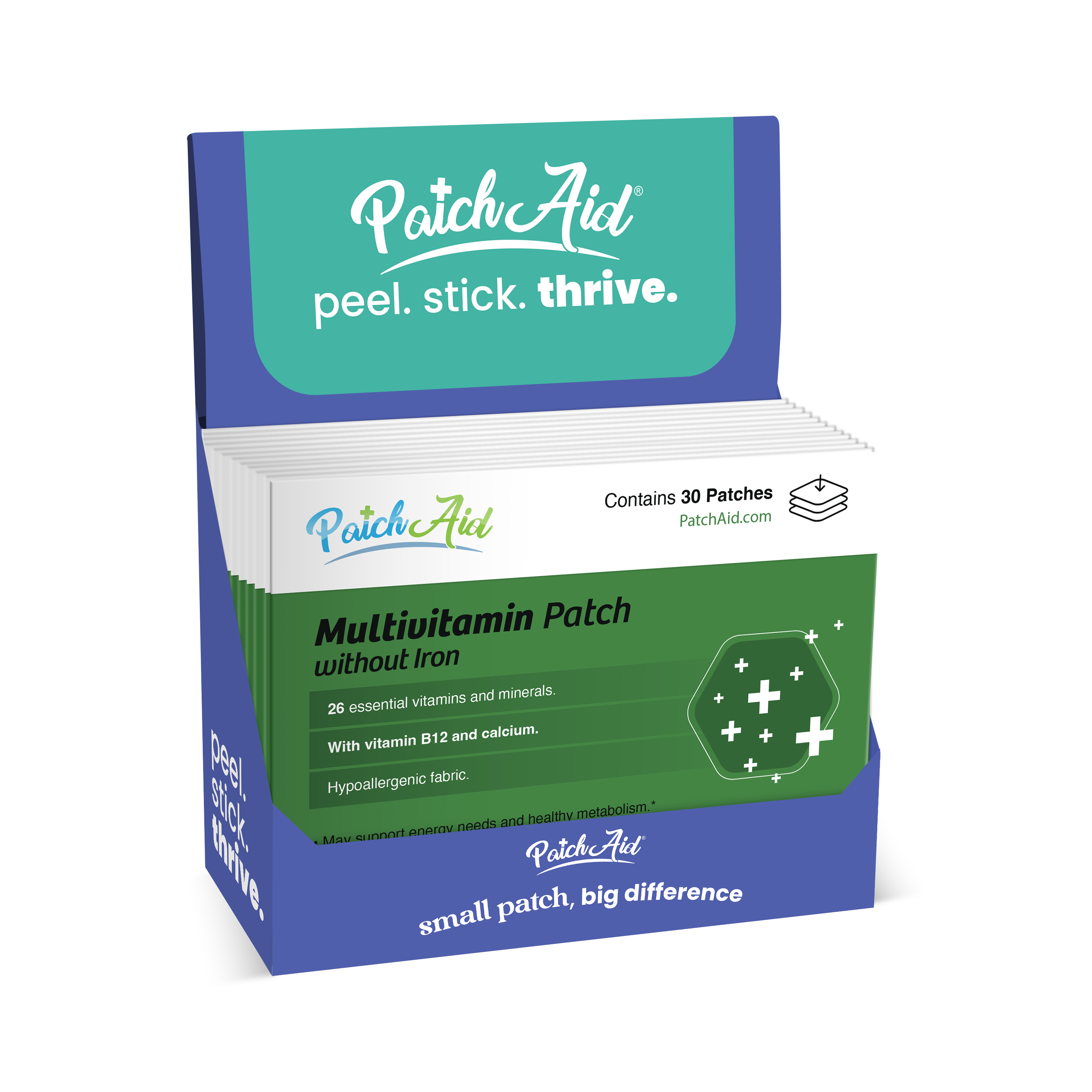 PatchAid – wholesale Oral supplement/vitamin – MultiVitamin Plus Patch without Iron - Daily Vitamin Support0