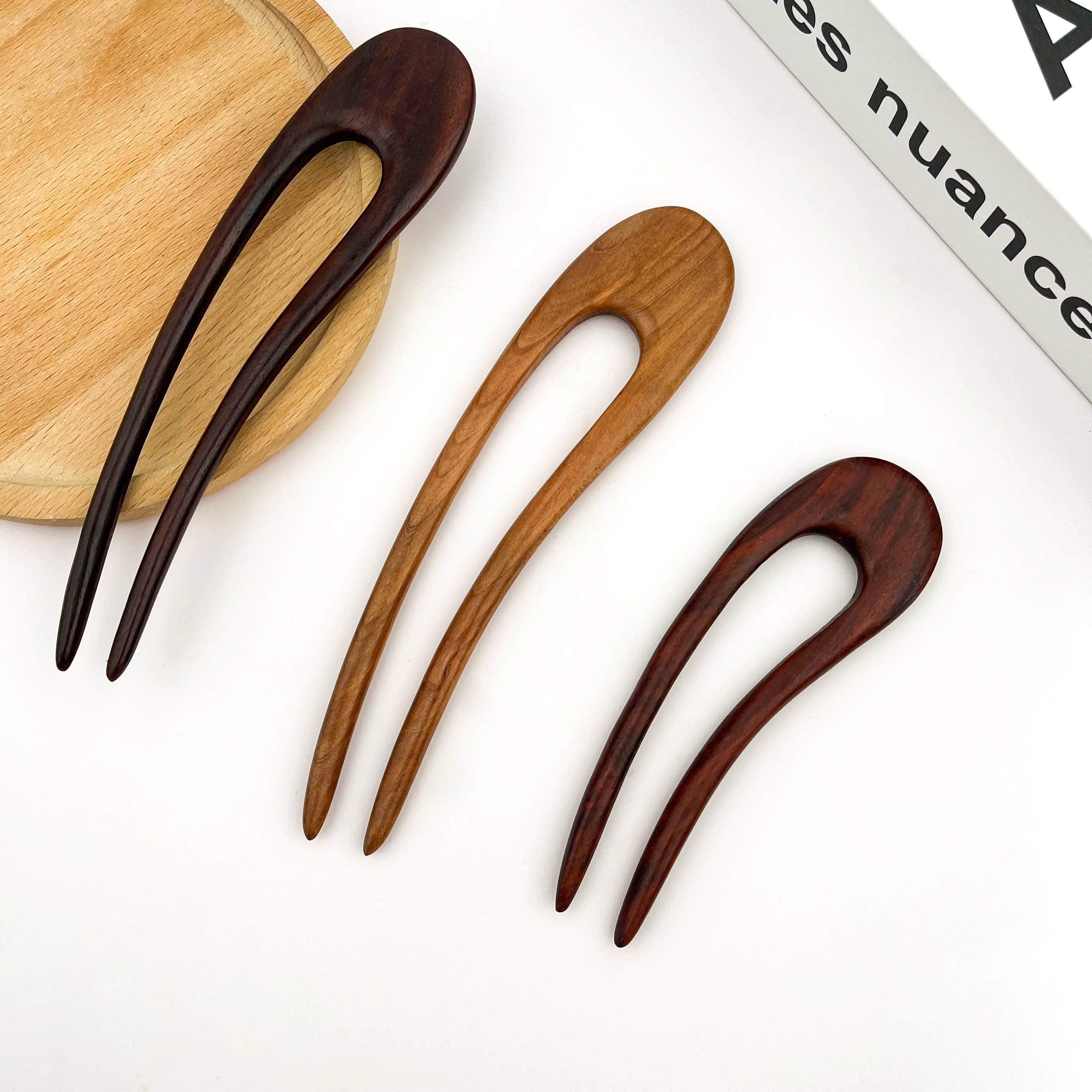 TheDivaSoap - Venta al por mayor Horquillas para el pelo - Horquilla de Madera en Forma de U4