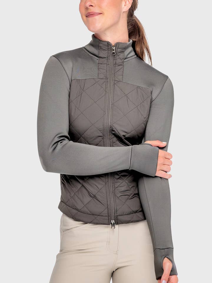 Giacca trapuntata imbottita color ardesia per la vendita all'ingrosso da parte di Kastel Denmark