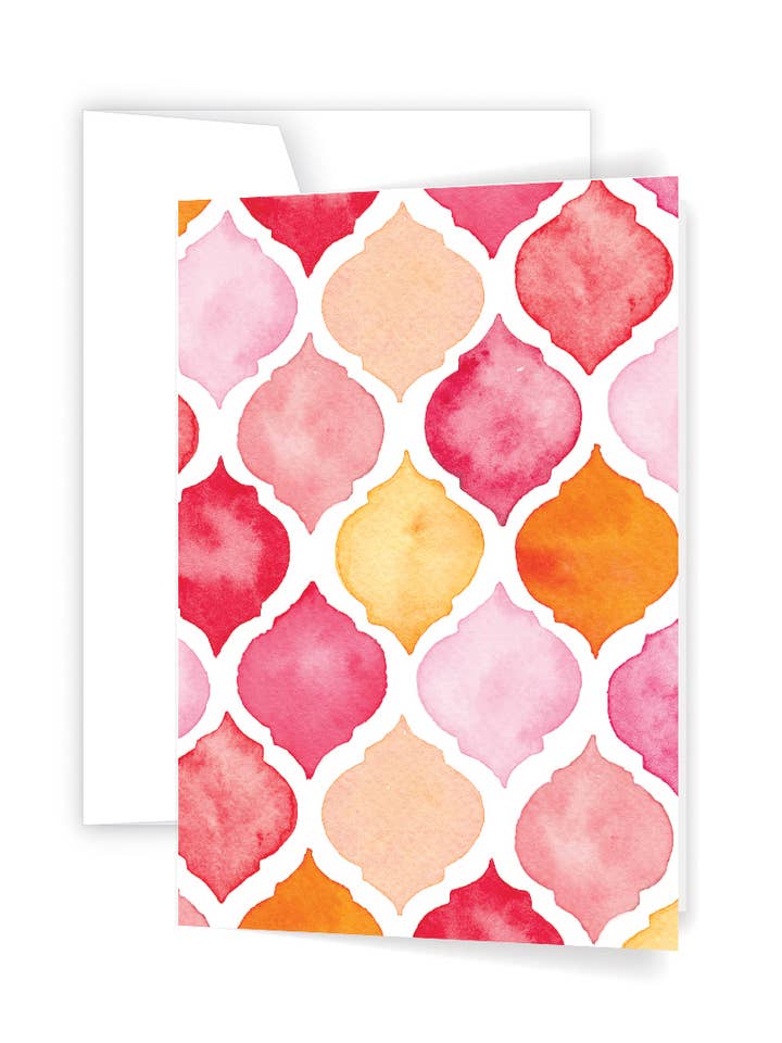 Moroccan Tiles Greeting Card for wholesale by Ellen Walsh Designs