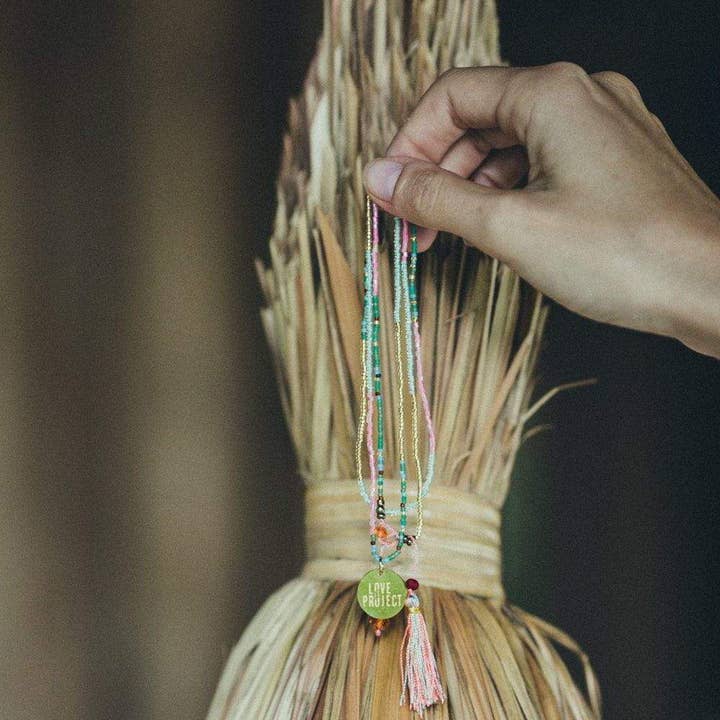 Love Is Project - Wholesale Beaded/Pearl Necklace - Bali UNITY Beaded Wrap/Necklace - Peach4