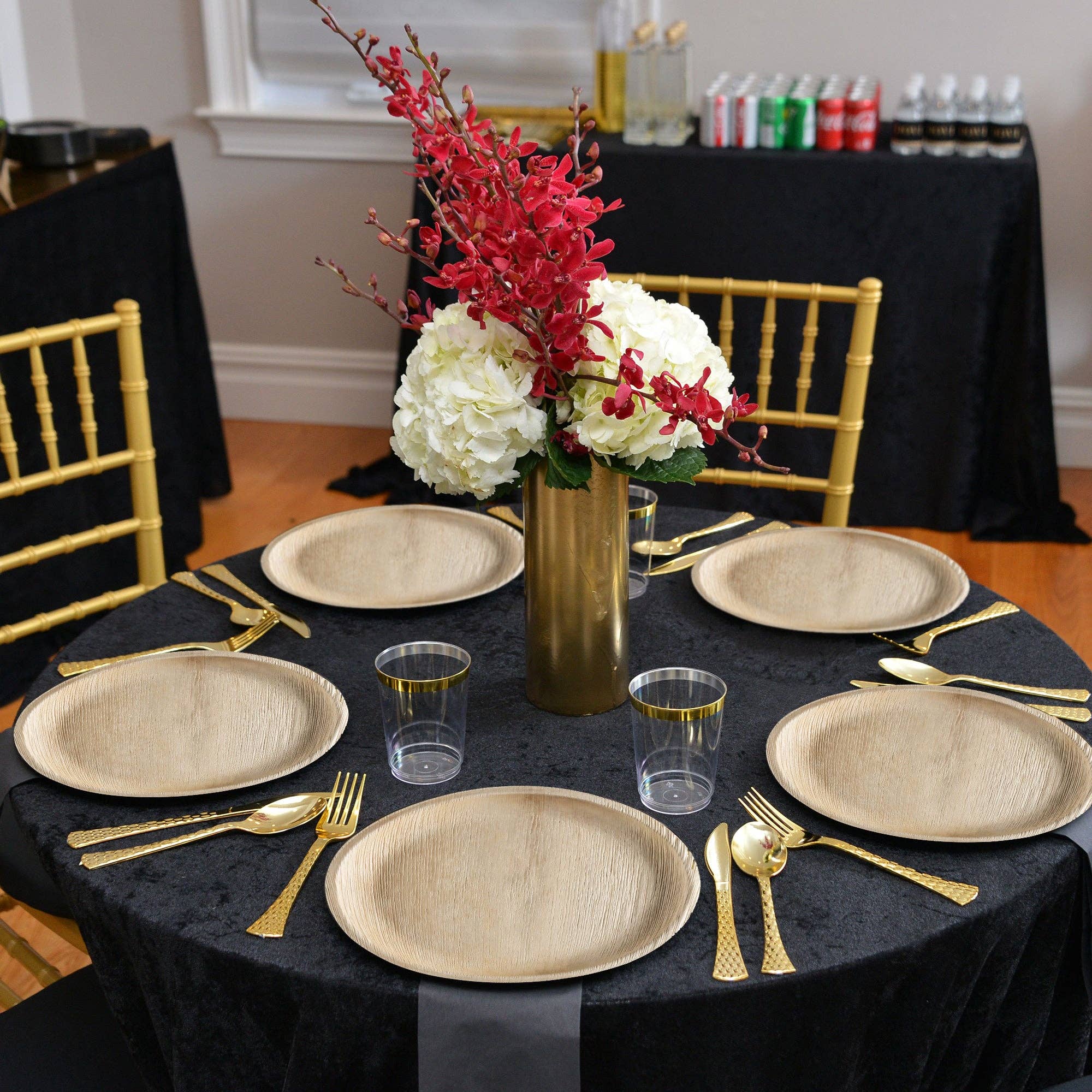 Smarty had a Party - Wholesale Kartonnen bordje - 12" Ronde Palmblad Milieuvriendelijke Schalen - 25 stuks7