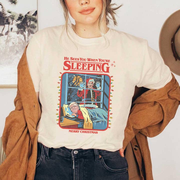 NVC Ecommerce LLC - Wholesale T-shirt (graphic) – women's - Vintage Creepy Trump Shirt, Ugly Christmas Party Sweater 6