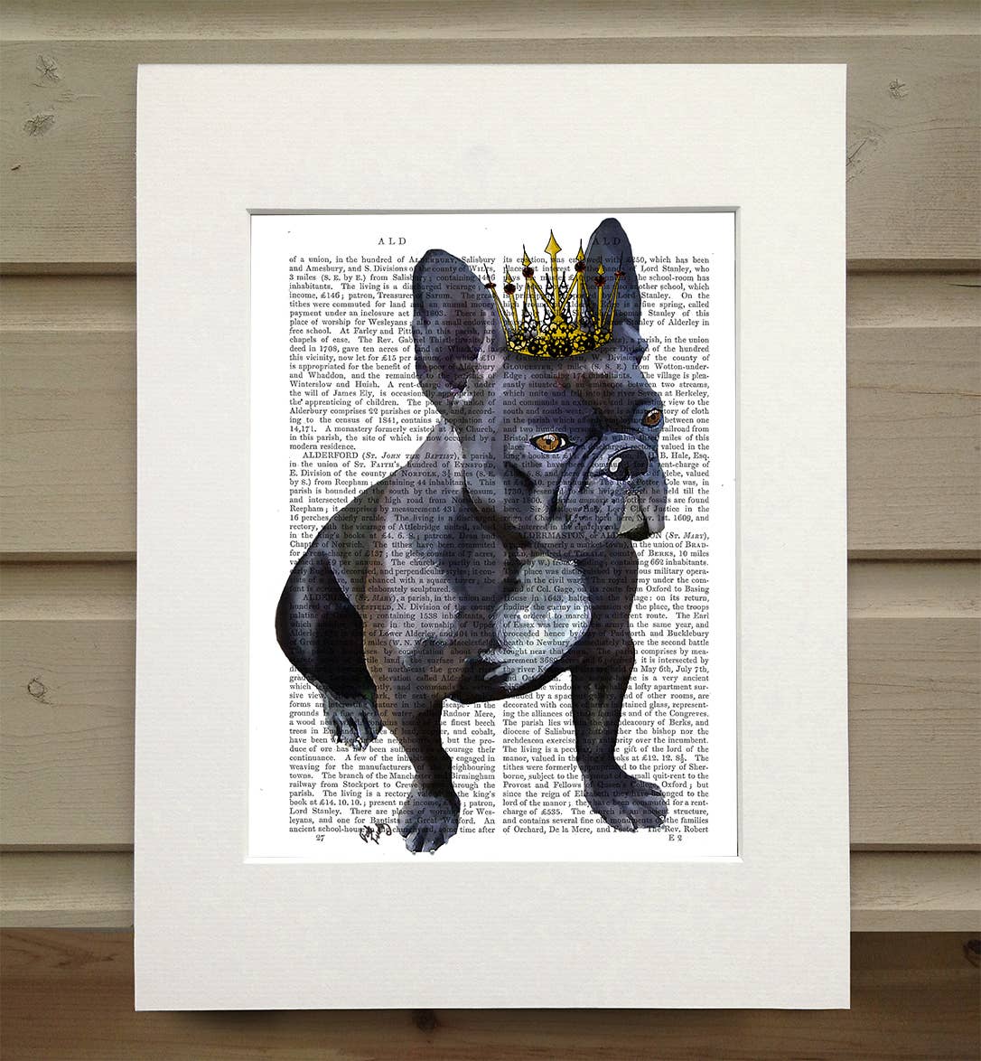 FabFunky Ltd – wholesale Art print – French Bulldog King, dog book print / Art Print / Wall Art0