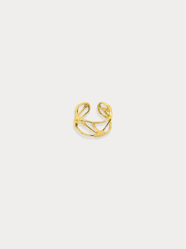Courage Ear Cuff in Gold Plated Brass for wholesale by Cassondra Justine