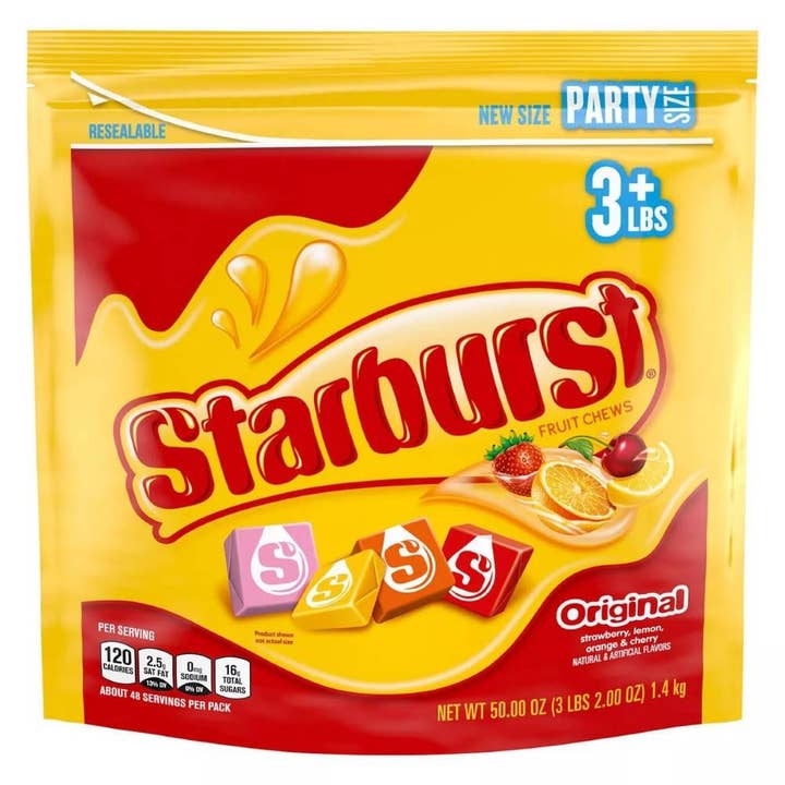 Starburst Fruit Chews 50 oz Bag for wholesale by Grandpa Joe's Candy Shop