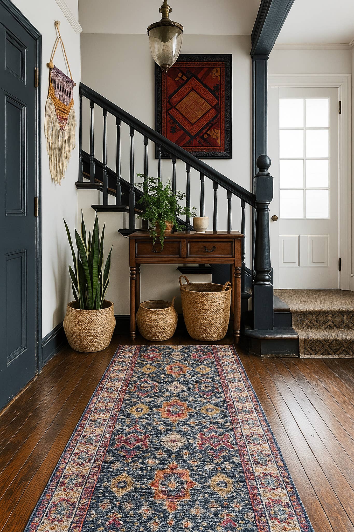 Flåde Overgangsblå beige indendørs tæppe/løber til det sydvestlige område for engroshandel på Faire6