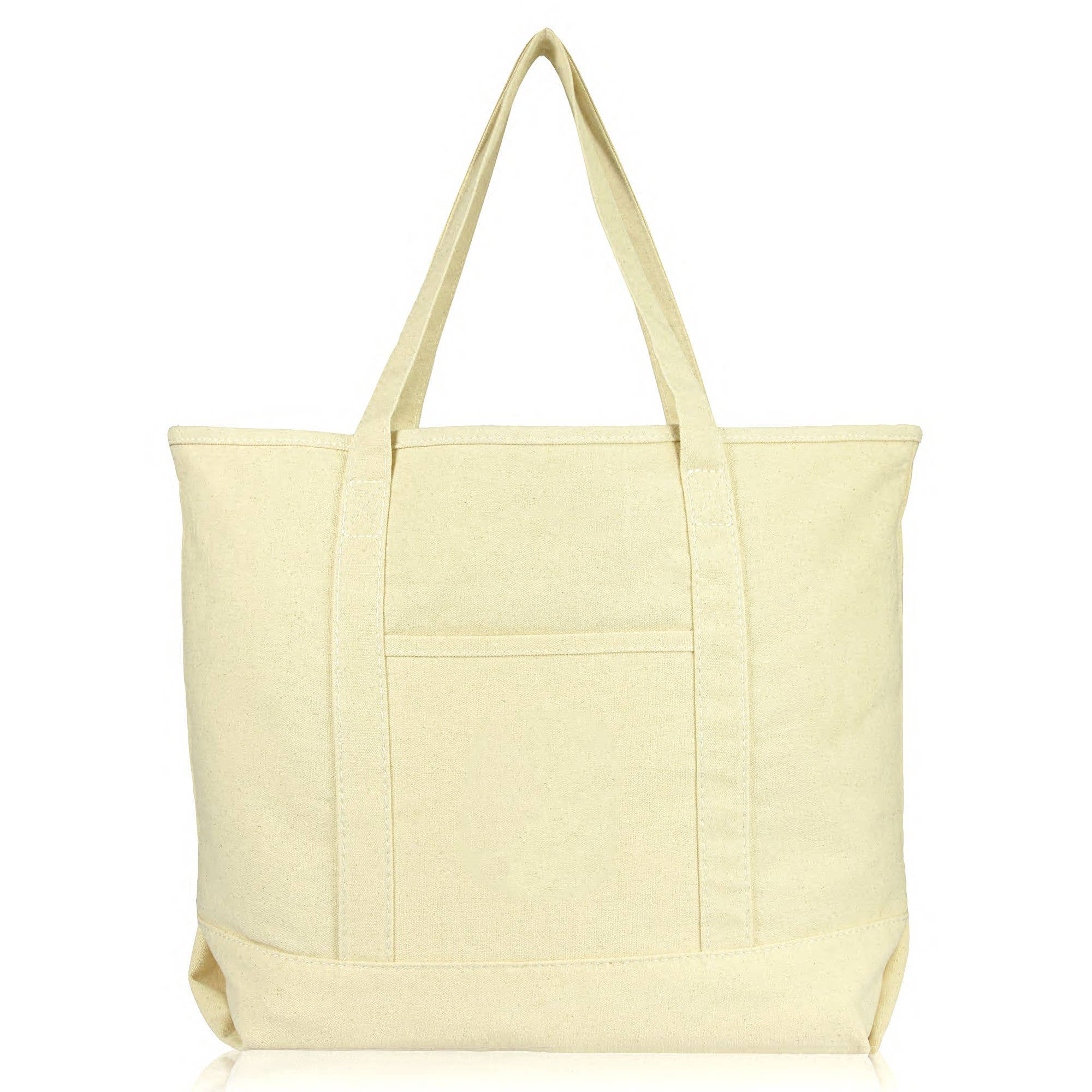 Dalix - Wholesale Tote Bag - Women's - DALIX 22" Open Top Heavy Duty Deluxe Tote Bag Outer Pocket20