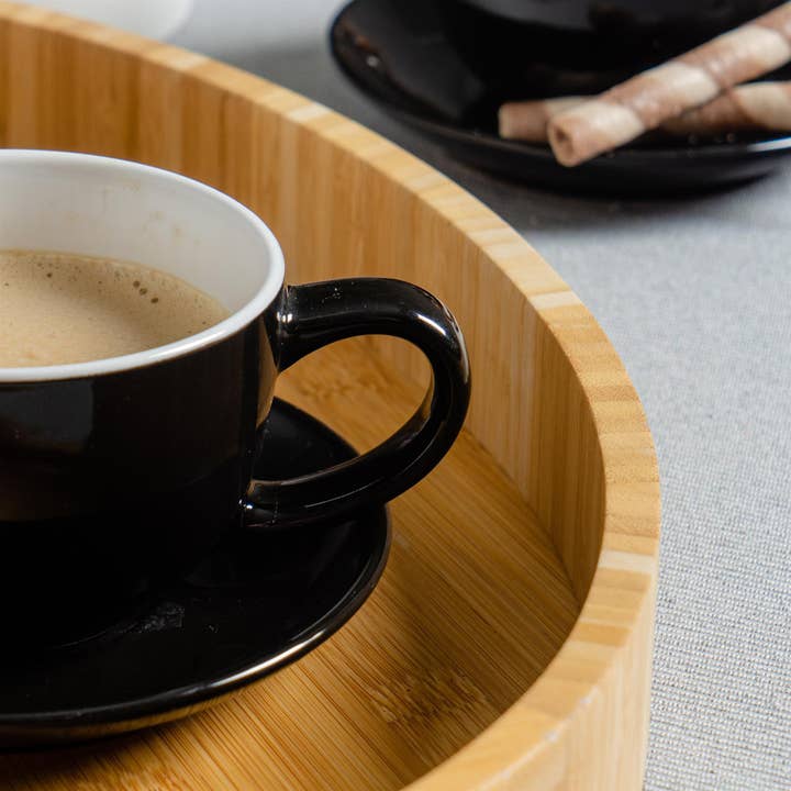 Rinkit Ltd - Wholesale Coffee/Tea Cup - Argon Tableware Coloured Cappuccino Cup - Black - 250ml