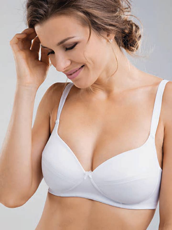 Elasticated bra with padded cup for wholesale by Spiman