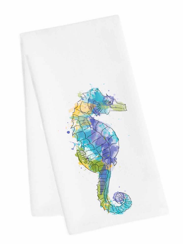 Sea Horse Tea Towel for wholesale by M Design Studio Gifts
