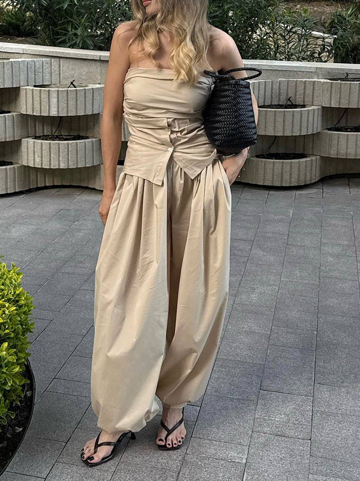 alberalkirk - Wholesale Pants - Women's - Drawstring Bloomer Pants Lightweight Options N5Z8521