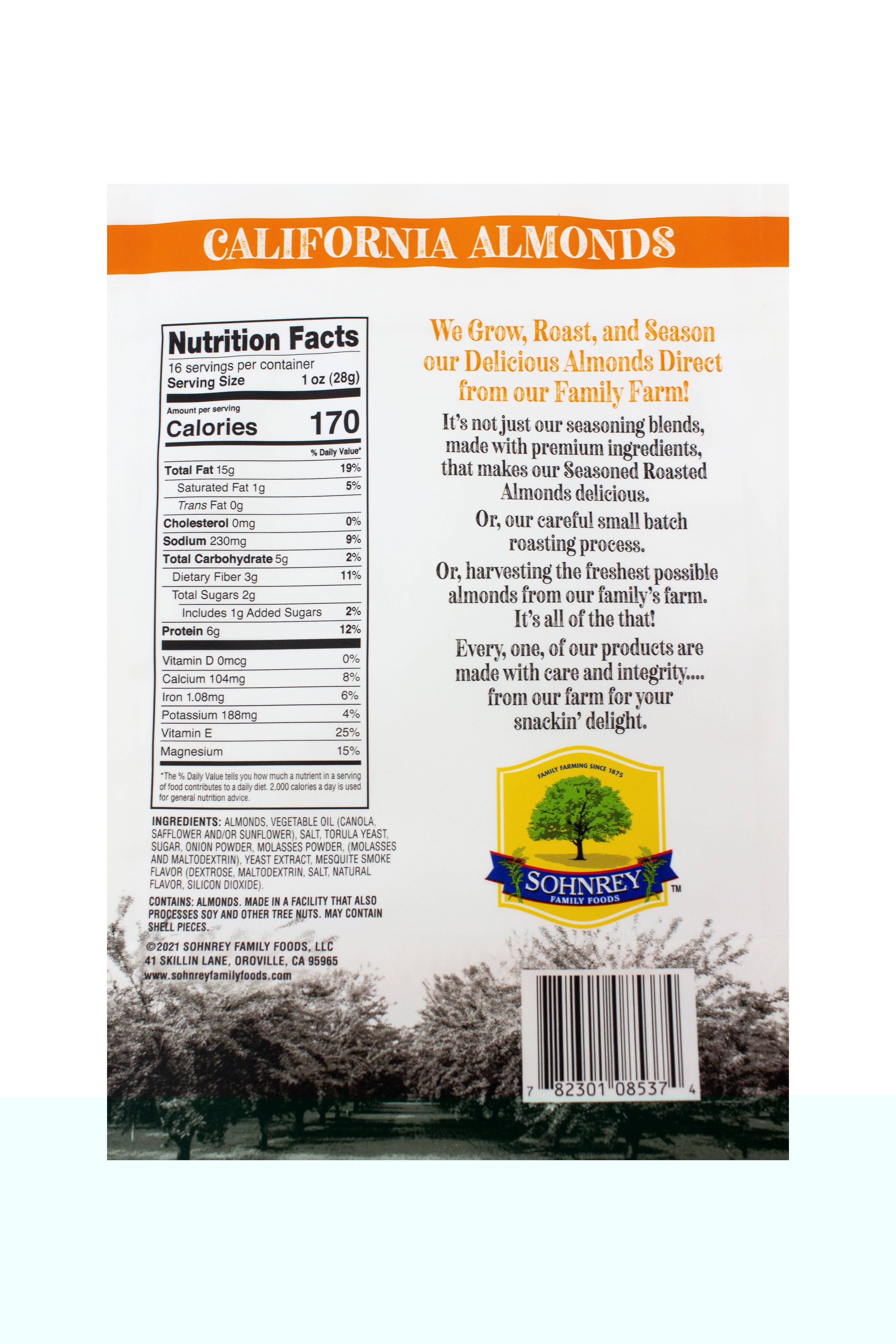 Sohnrey Family Foods LLC - Wholesale Nuts - Mesquite Smoked Almonds 1 lb2