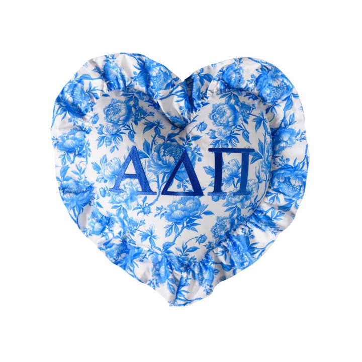 Sorority Heart Pillow for wholesale by Over The Moon Greek
