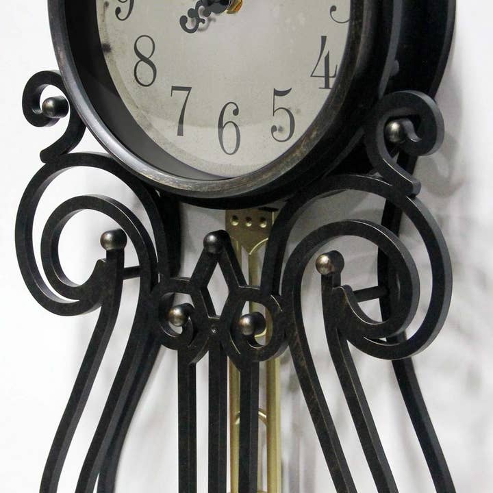 Infinity Instruments - Wholesale Wall Clock - Classic Irregular Aged Black Traditional Wall Clock 20 Inch2