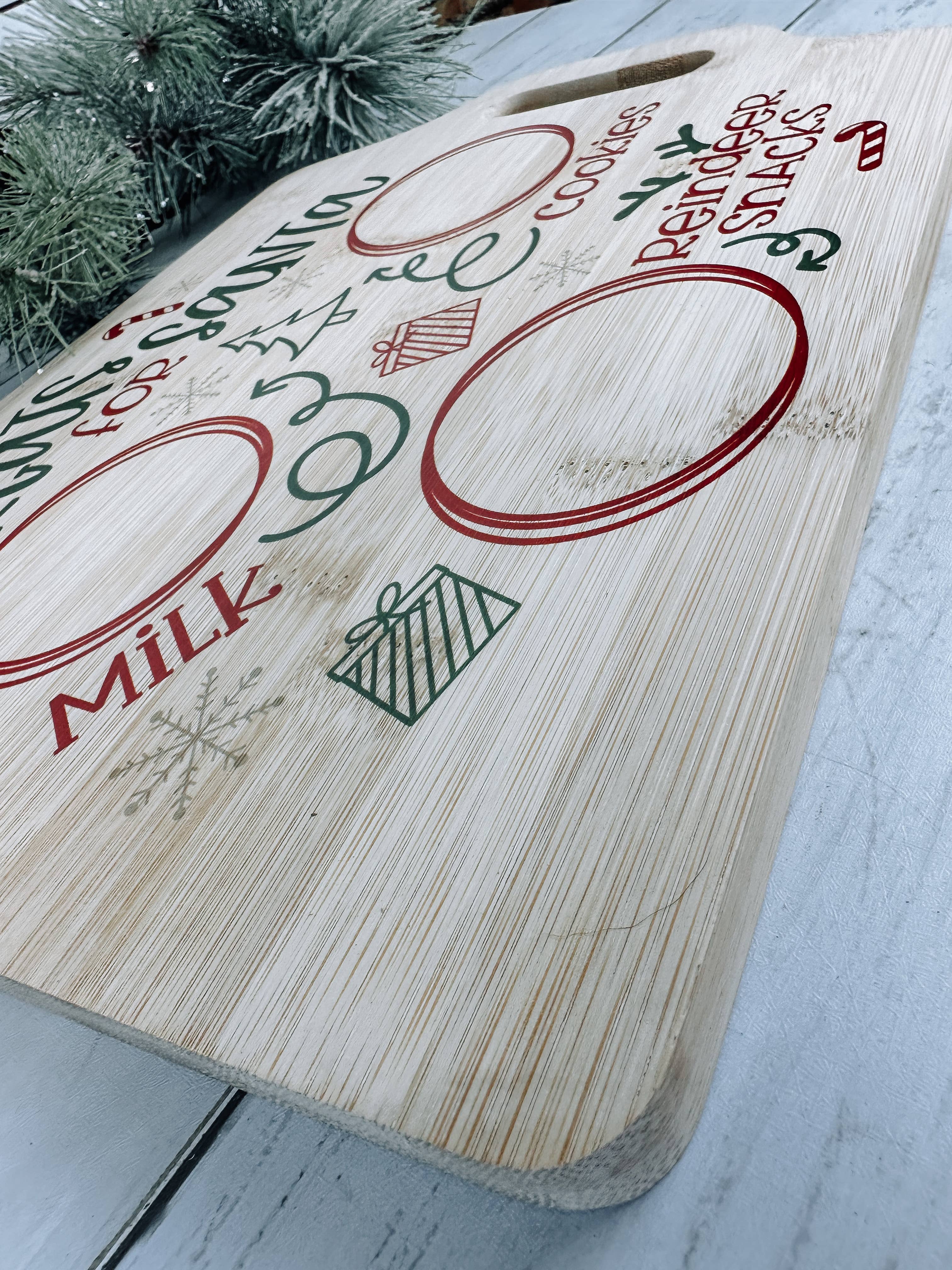 WT Custom Designs - Wholesale Platter - Santa Cookie Tray, Milk and Cookie Platter, Cookies For Sant6