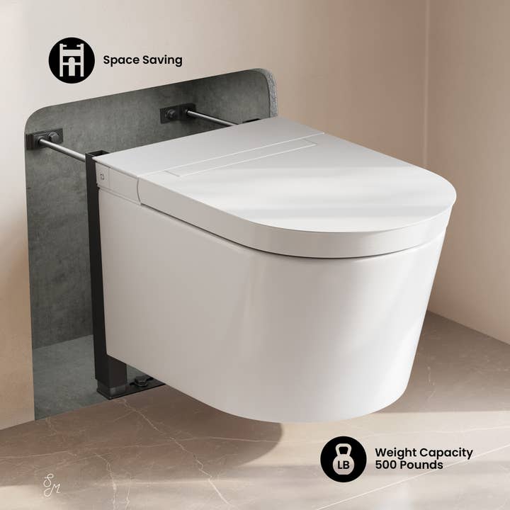 Swiss Madison - Wholesale - Hugo H Wall-Hung Toilet Glossy White w/ Frame2