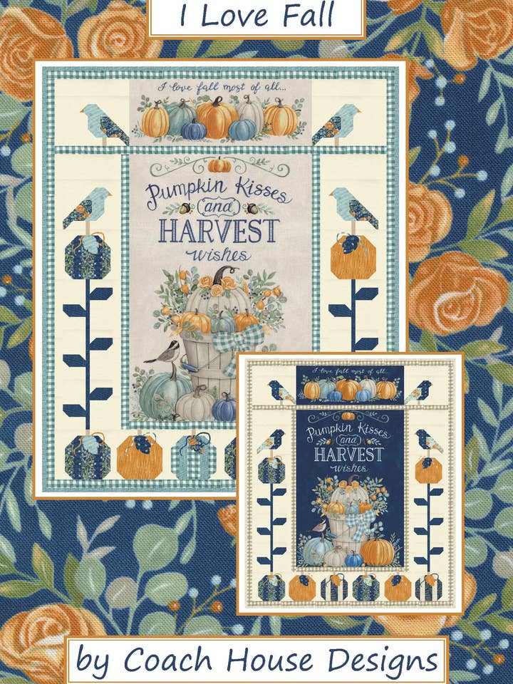 Eu adoro Queda Padrão de Colcha por atacado de Coach House Designs