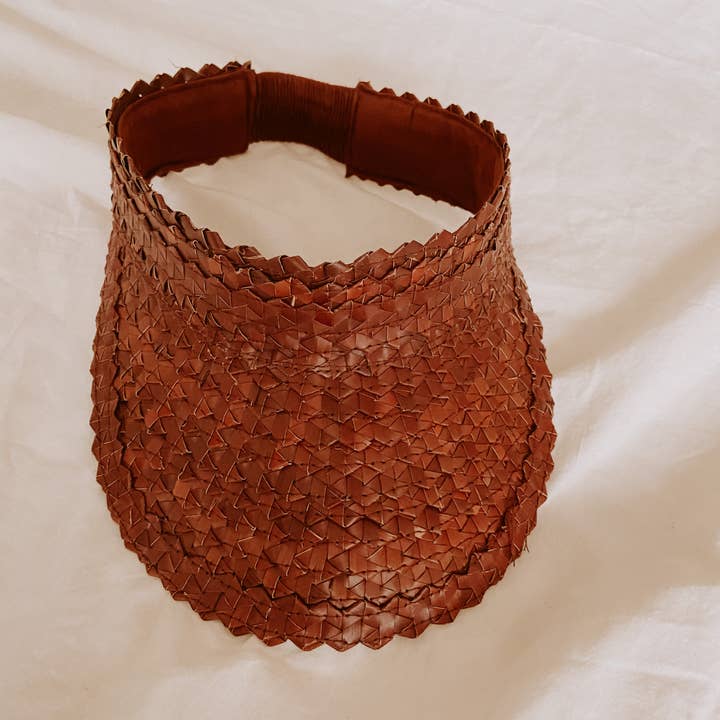Village Thrive - Wholesale Visor - Women's - Rattan Sun Visor in Clay3