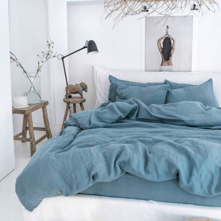 MagicLinen (We handle U.S. import procedures for you) - Wholesale Duvet cover - Gray Blue Duvet cover0