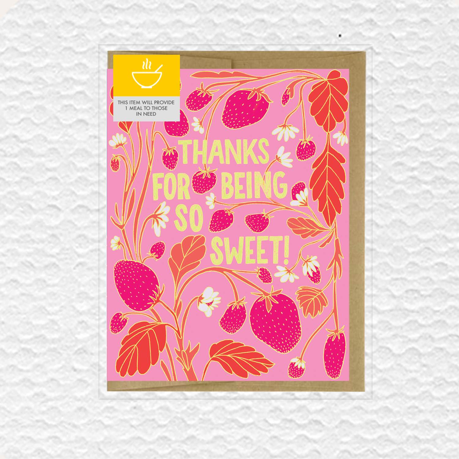 IMPAPER - Wholesale Thank You Card - Sweet Like Strawberries Card1