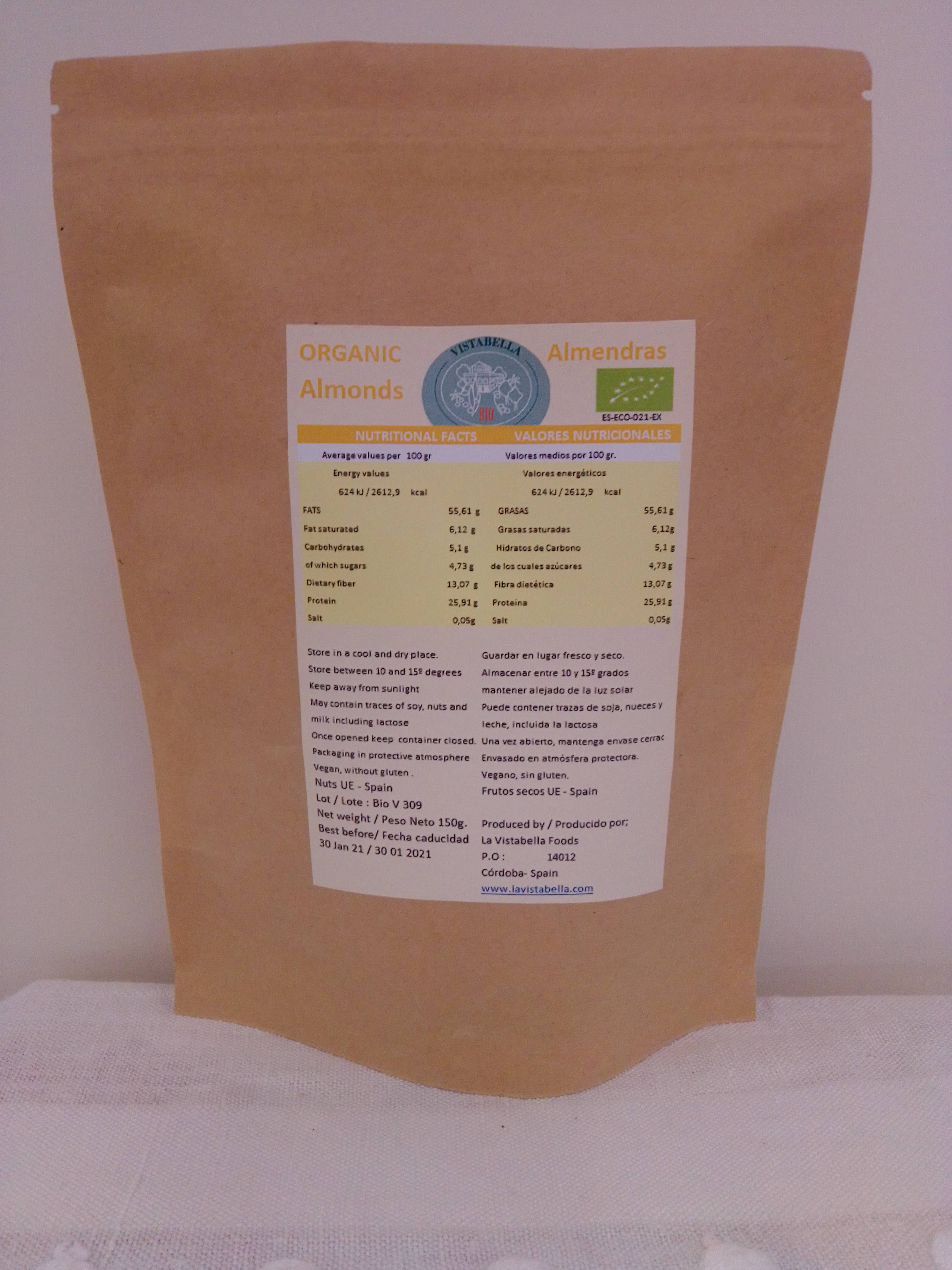 Bio Vistabella - Wholesale Nuts - Organic almonds 300 g1