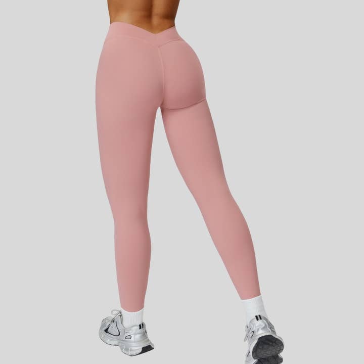 WONDERXFANS - Wholesale Athletic/Lounge Leggings - Women's - High-waisted V-neck leggings at the back15