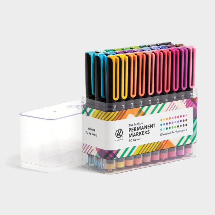 U Brands The Malibu Permanent Markers, 30 CT Assorted Colors for wholesale by U Brands