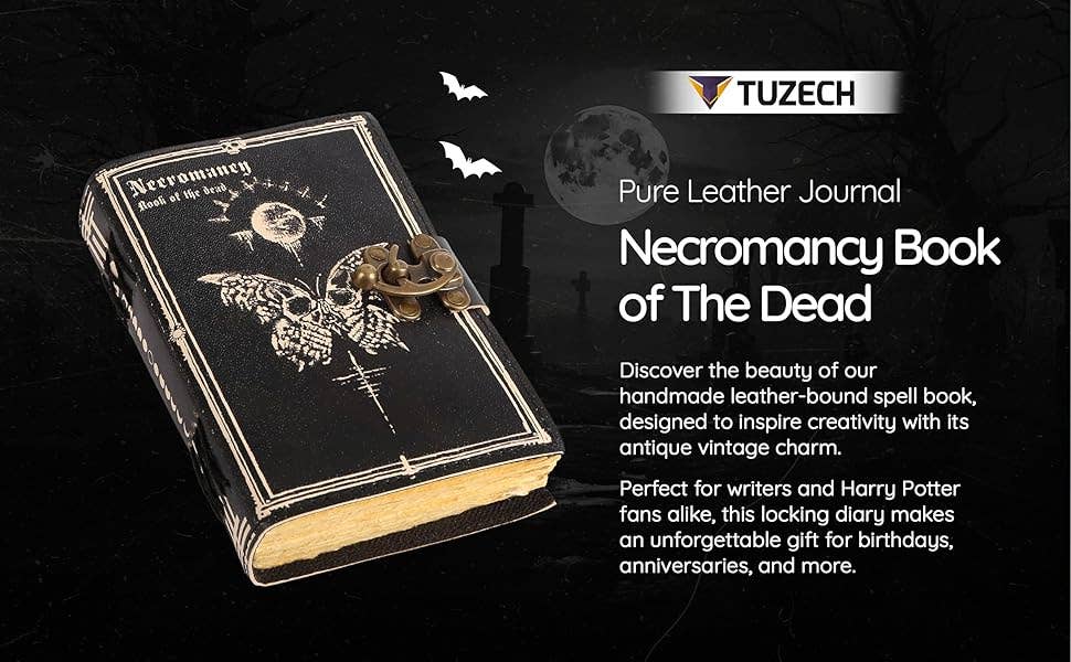 Tuzech Leather – wholesale Journal och dagbok – TUZECH läderklätt anteckningsbok med grimoirestil och ojämna kanter för män och kvinnor109