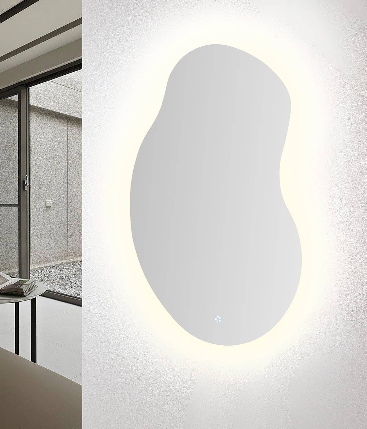 Gdeco - Wholesale Wall Mirror - Dali Mirror With LED Light Sensor. 55*90 Cm0