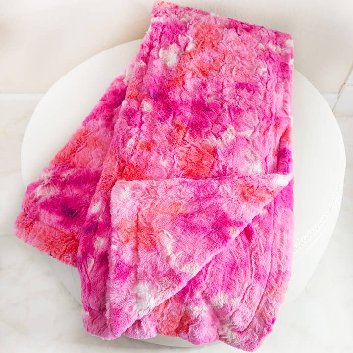 Sunset 40 X 40 Minky Faux Fur Blanket for wholesale by Two Lumps of Sugar