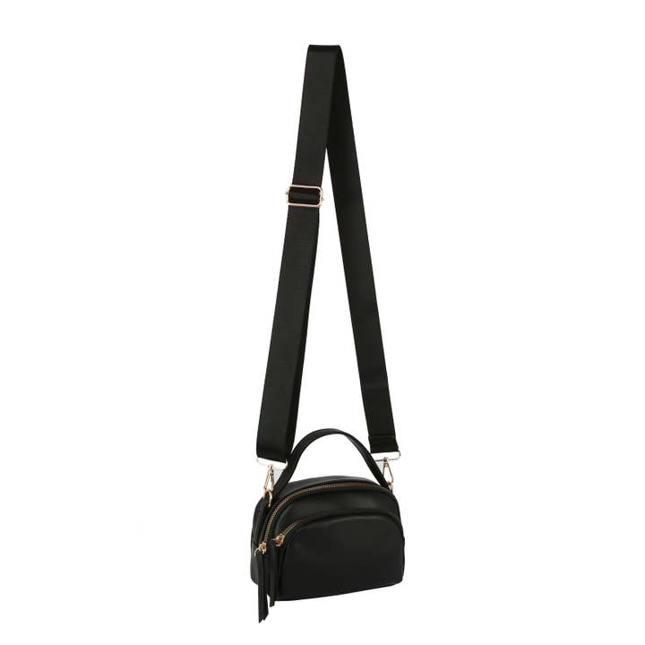 Handbag Factory Corp - Wholesale Crossbody Bag - Women's - Double zip top handle camera crossbody