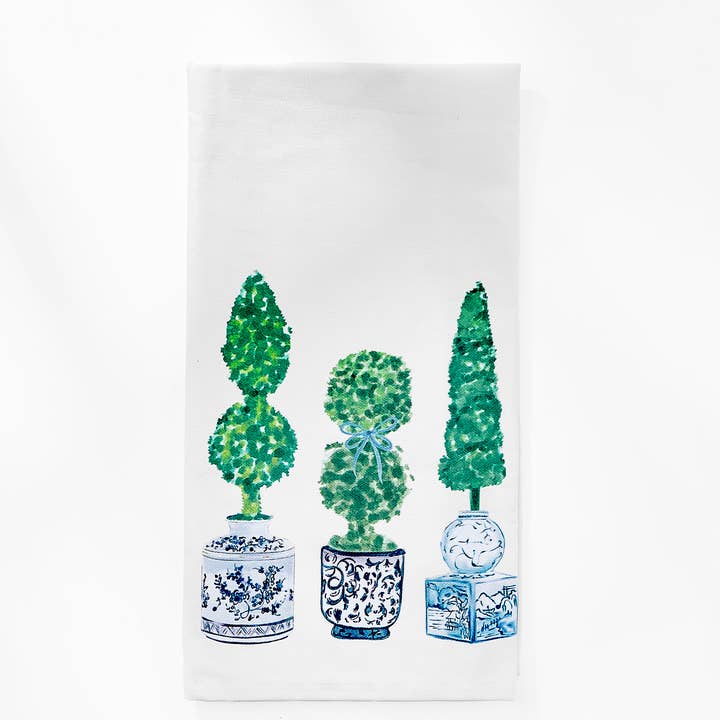 Strofinaccio da cucina | Topiary Chinoiserie per la vendita all'ingrosso da parte di Sip Hip Hooray